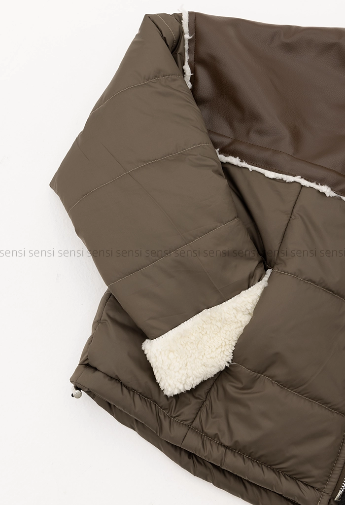 کاپشن بوفالو تدی تیکه دوزی کد1005193